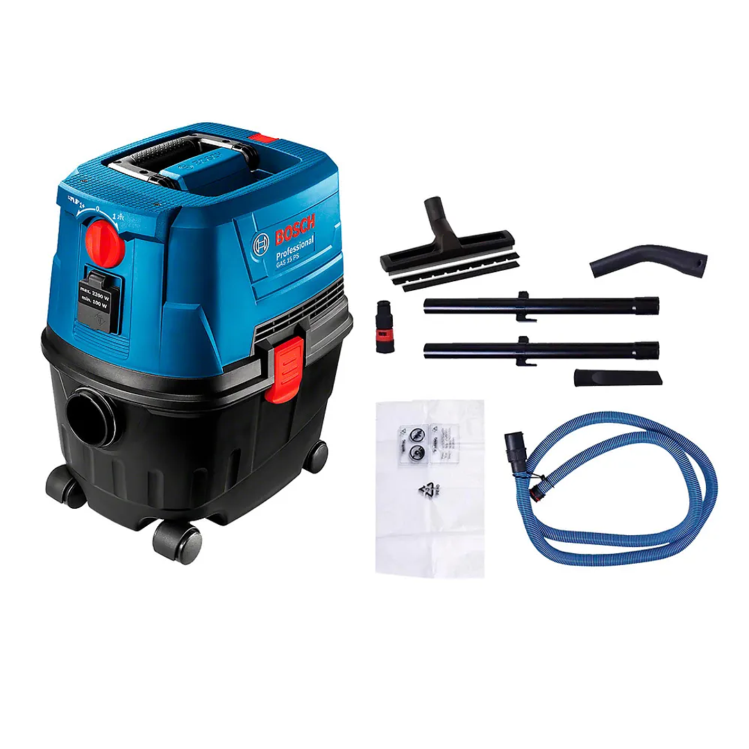 Aspiradora en Húmedo y Seco 15L 1100W Bosch GAS 15 PS – Potencia y Eficiencia para Profesionales 2