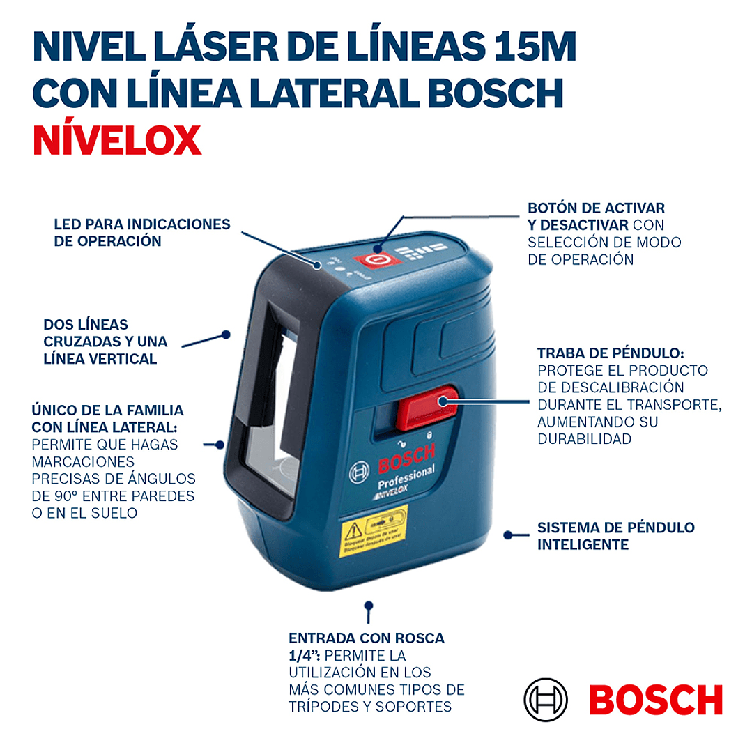 Nivel Láser Lineal Nivelox GLL 3X Bosch – Precisión y Versatilidad 10