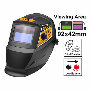 Máscara Soldar Fotosensible LED Automática INGCO AHM008 – Protección Visual Profesional