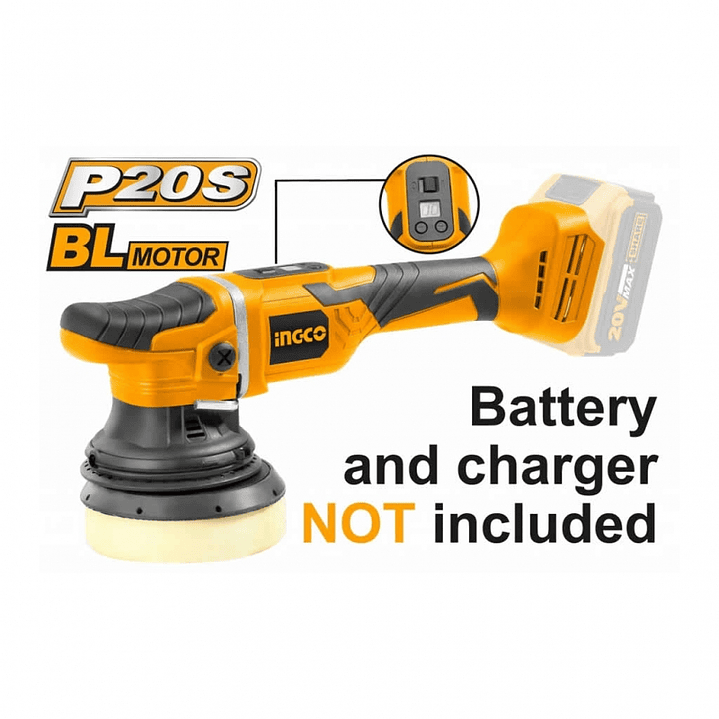 Pulidora Roto-Orbital Inalámbrica 20V 150 mm INGCO APLI2002 Industrial 1