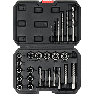 Juego Universal de Extractores de Tornillos y Pasadores 26 Piezas Yato YT-05893 Acero CRV