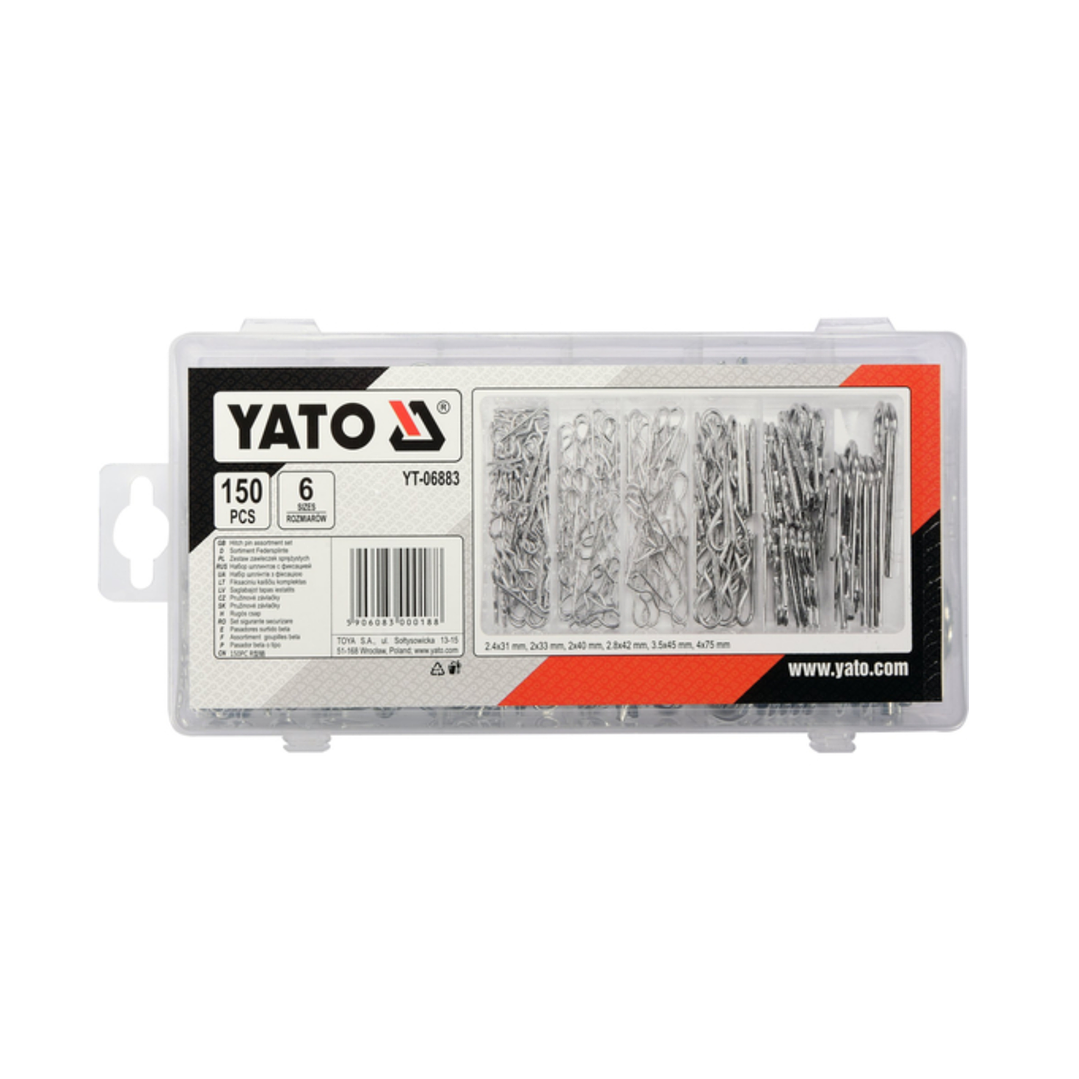 Pasadores de Muelle 150 Uds. Mezcla de Tamaños Yato YT-06883 1