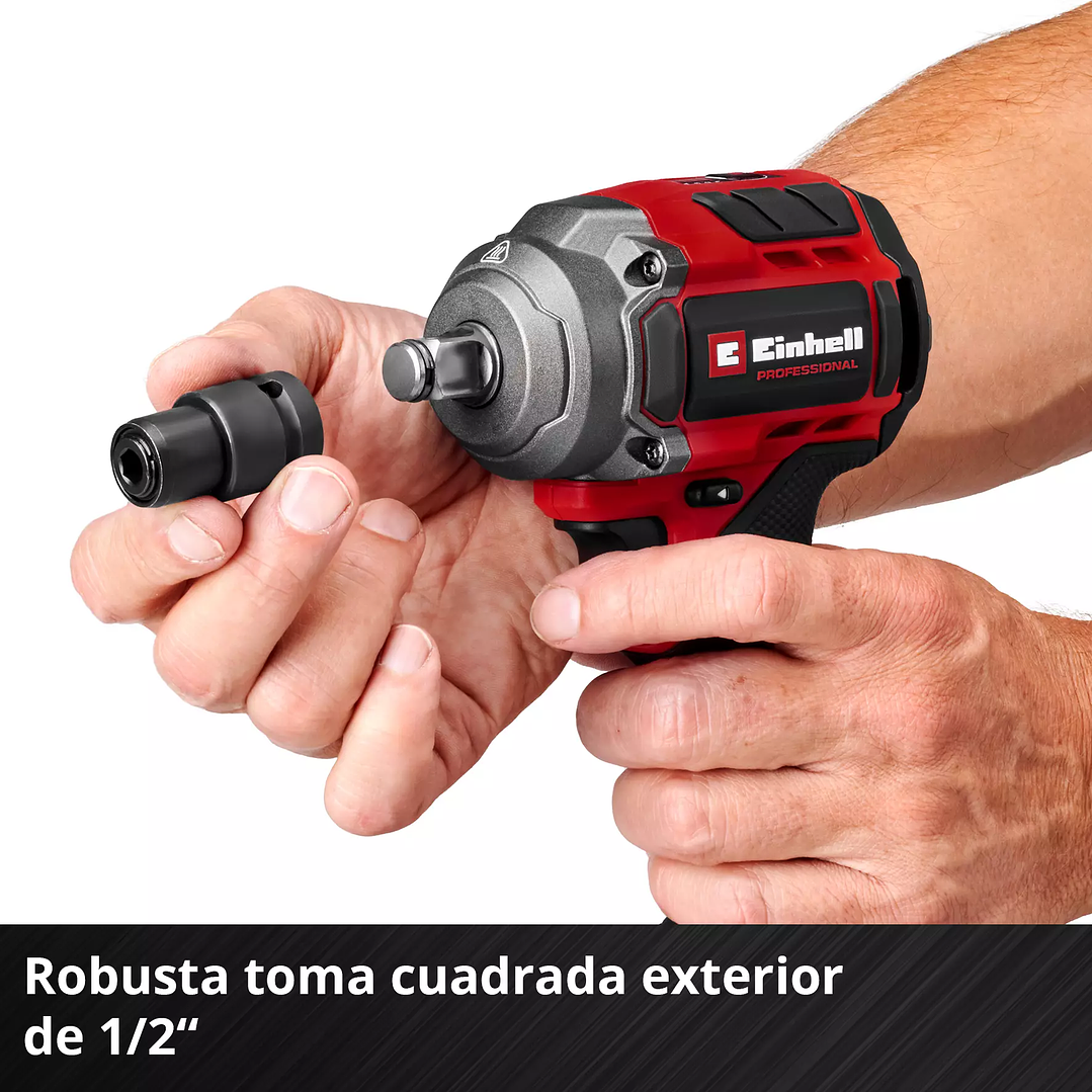 Llave de Impacto Inalámbrica Einhell TP-CW 18/350-C Li BL + Starter Kit 18V 4,0Ah Brushless 8