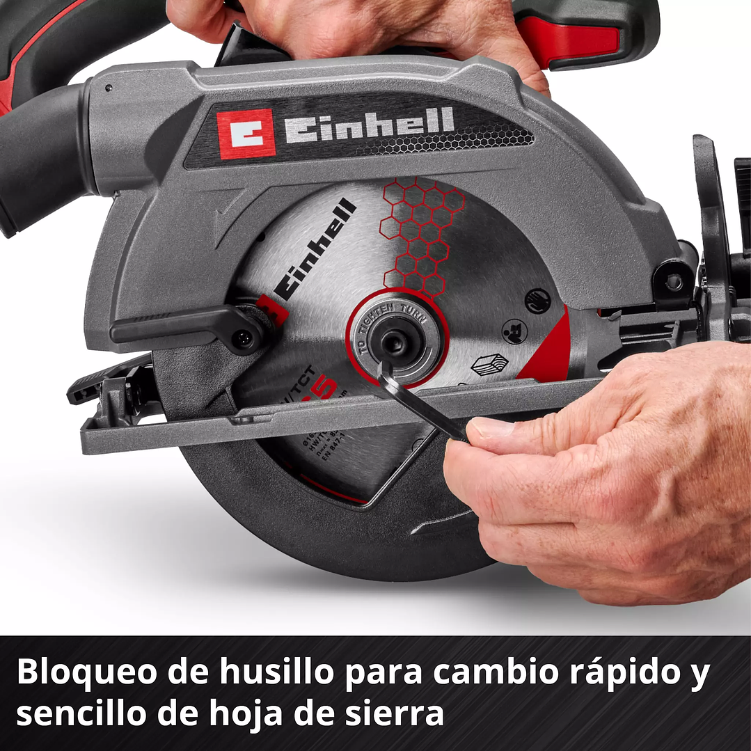 Sierra Circular Inalámbrica Einhell TE-CS 18/165-2 Li + Starter Kit 18V 4,0Ah 8
