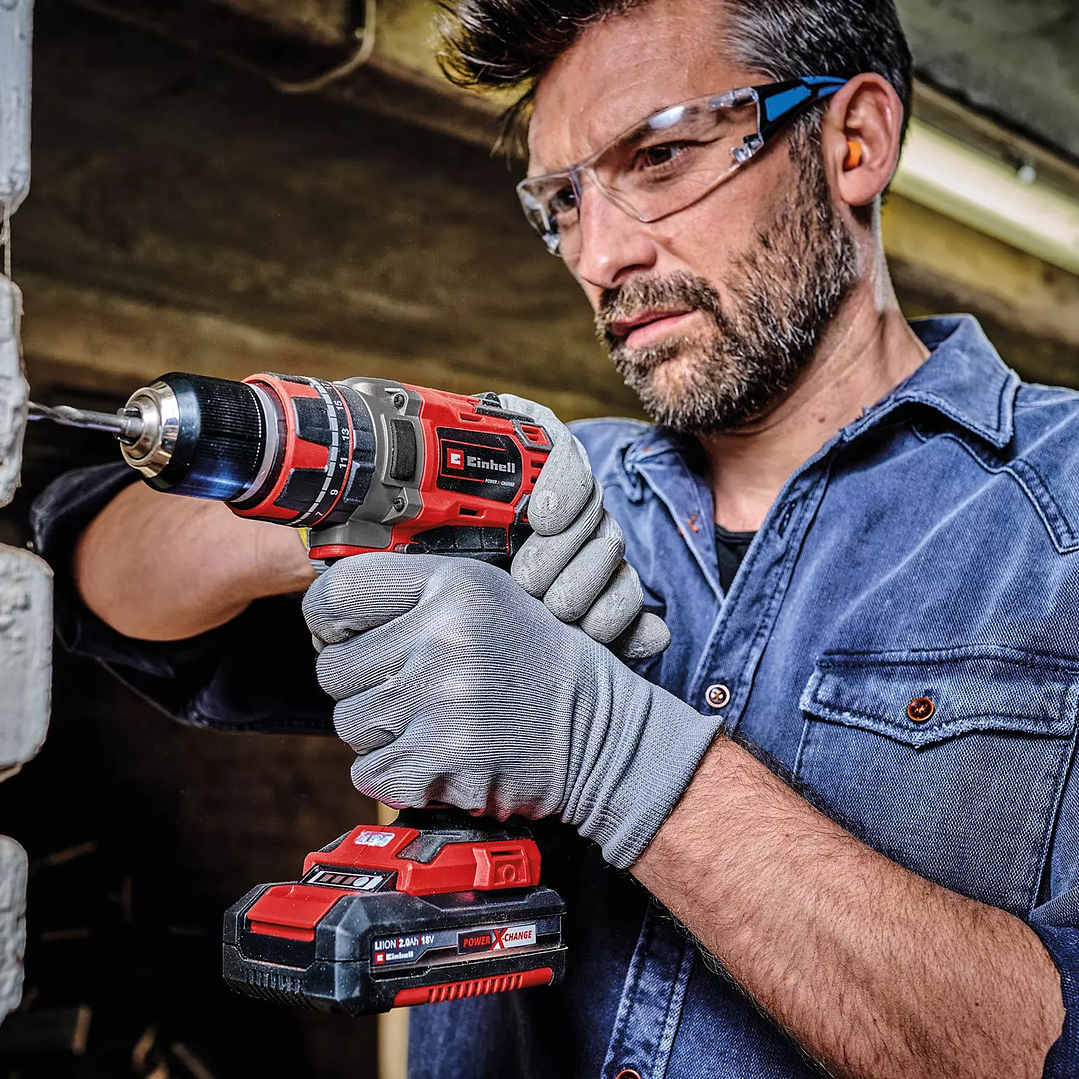 Taladro Percutor a Batería Einhell TP-CD 18/60 Li-i BL 18V + Batería 2,0Ah Brushless 3