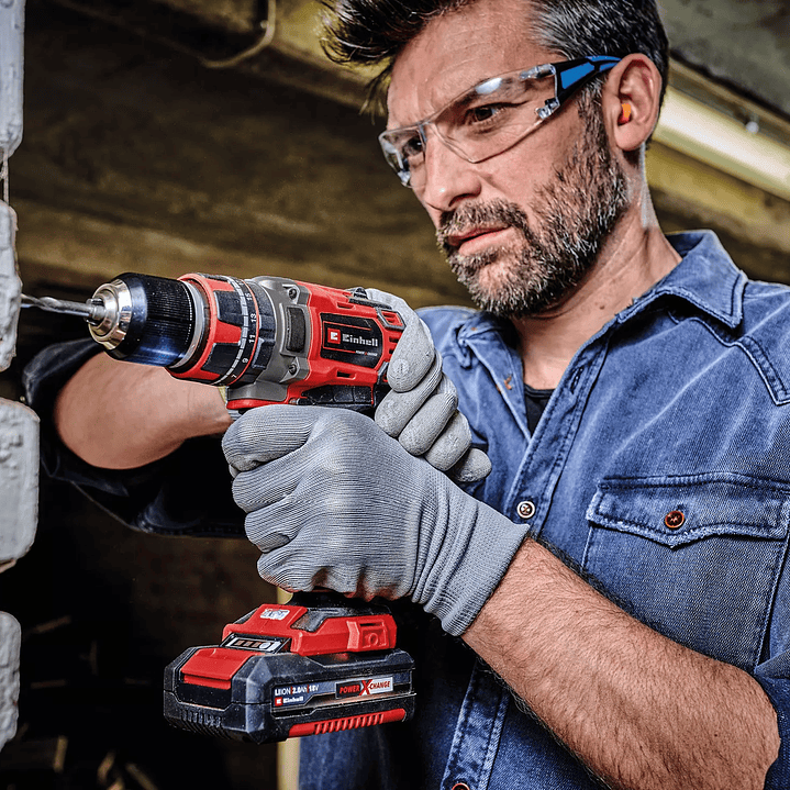 Taladro Percutor a Batería Einhell TP-CD 18/60 Li-i BL 18V + Batería 2,0Ah Brushless 3