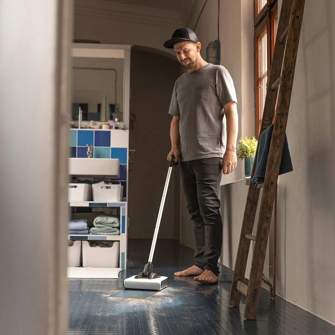 Escoba Eléctrica KB5 Kärcher Blanca Recargable Compacta 4