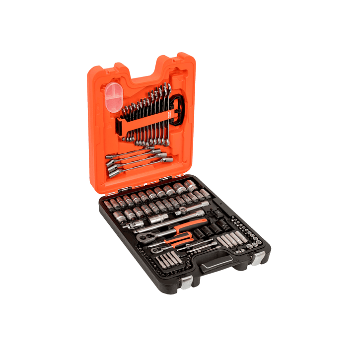 Juego 106 Herramientas Llaves y Dados 1/4 y 1/2 S106 Bahco 1