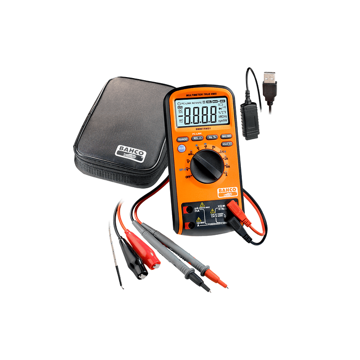 Multímetro Digital True RMS 1000 V Bahco BMMTRMS1 – Precisión y Conectividad 1
