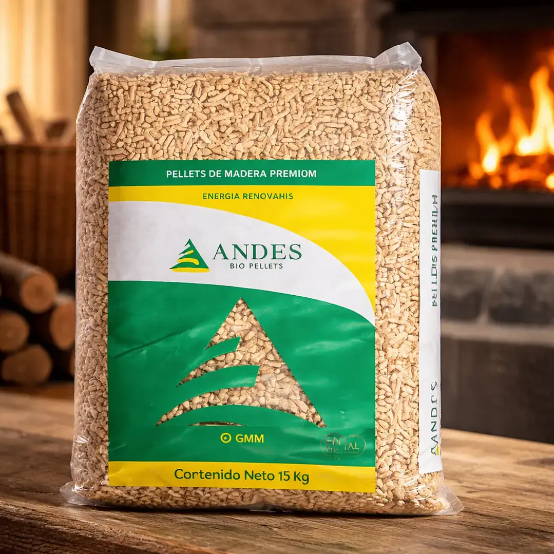 Bolsa De Pellet De Madera 15kg Andes 2