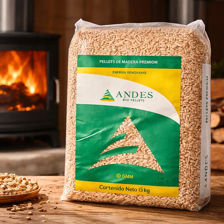 Bolsa De Pellet De Madera 15kg Andes 3