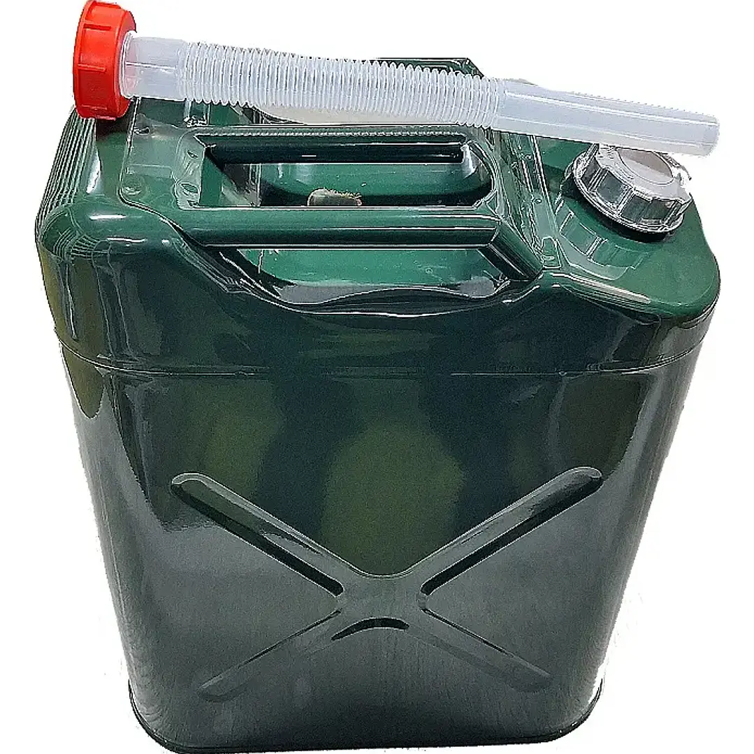 Bidón Metálico 20 Litros Verde, Tapa Con Hilo 1