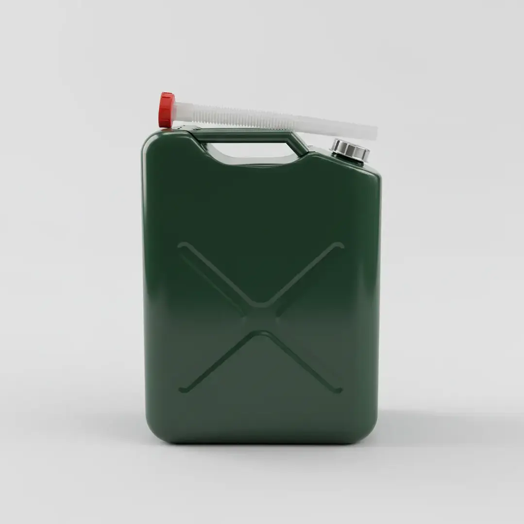 Bidón Metálico 20 Litros Verde, Tapa Con Hilo 2