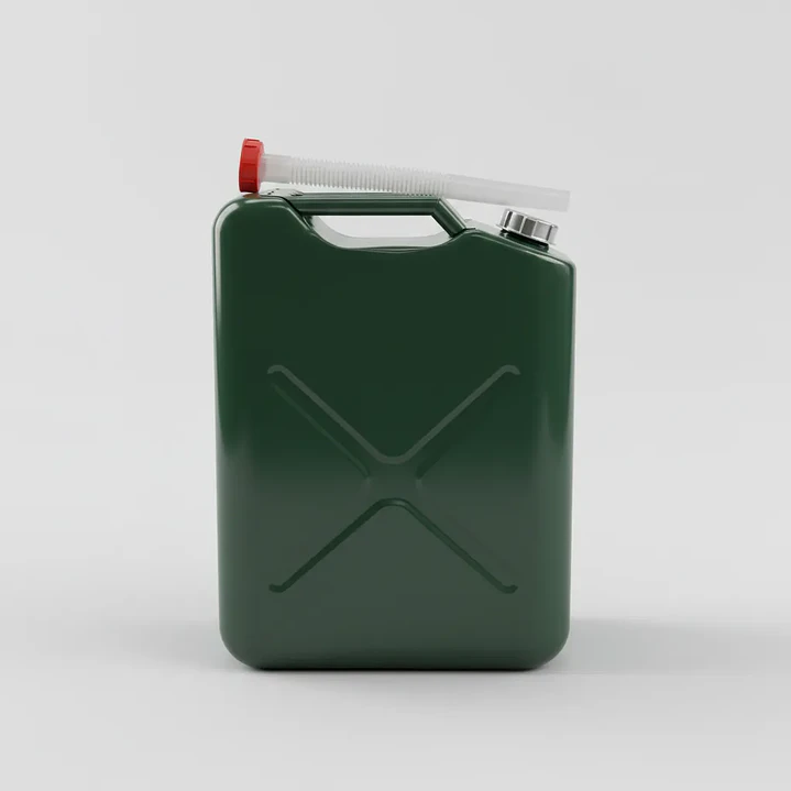 Bidón Metálico 20 Litros Verde, Tapa Con Hilo 2