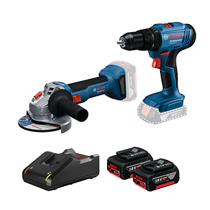 Kit Taladro Gsb183-li + Esmeril Gws18v-8, 2bat 4,0ah Bosch