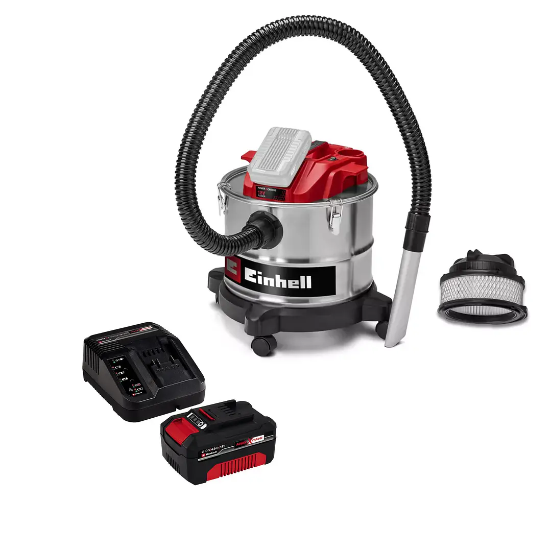 Aspirador de cenizas inalámbrico TE-AV 18/15 Li + Starter kit 4,0Ah Einhell 1