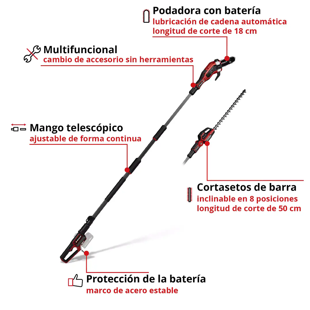 Herramienta Multifuncional Inalámbrica Einhell GP-HC 18/5020 Li T BL 18V Brushless + Batería 4.0Ah 3