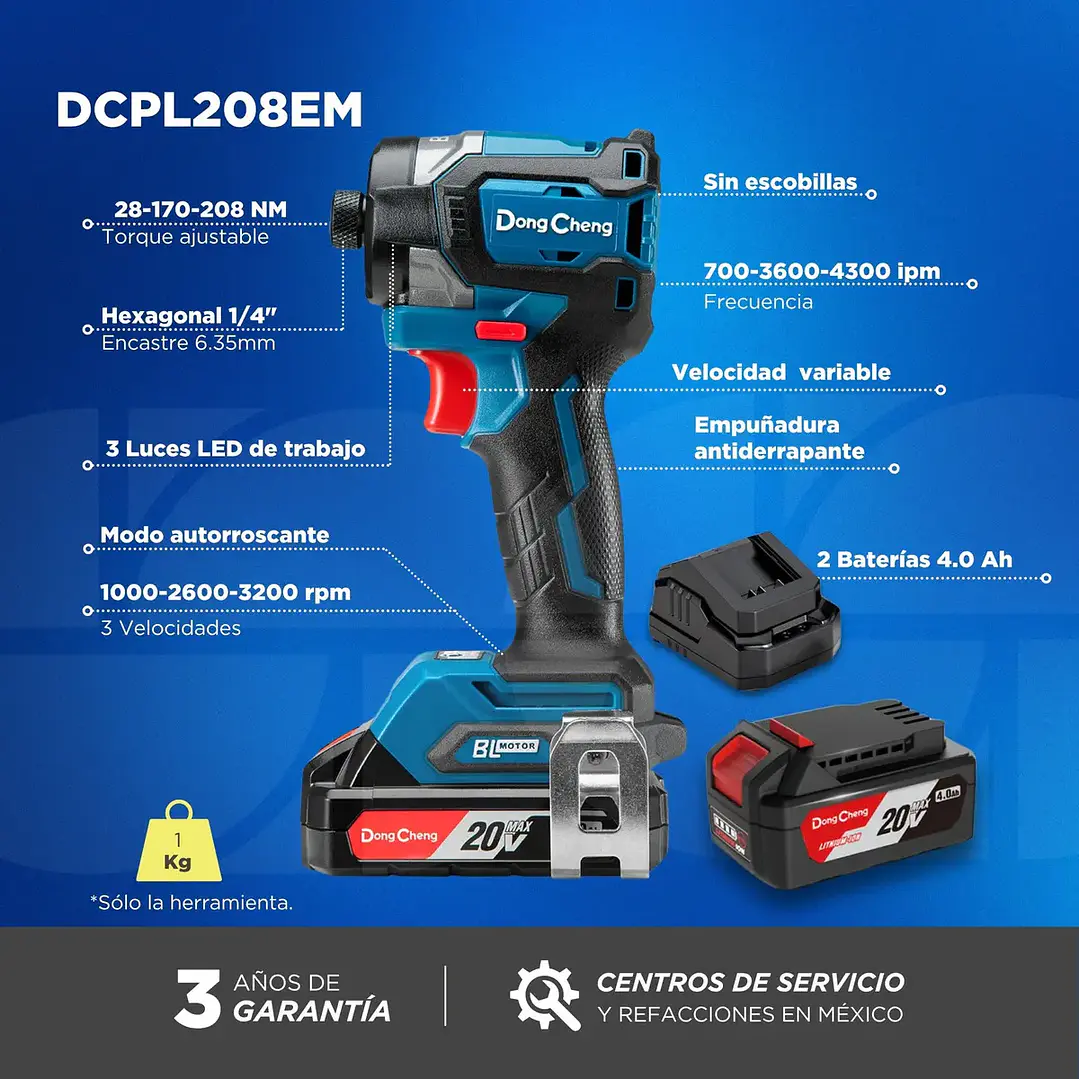 Atornillador de Impacto Industrial 1/4