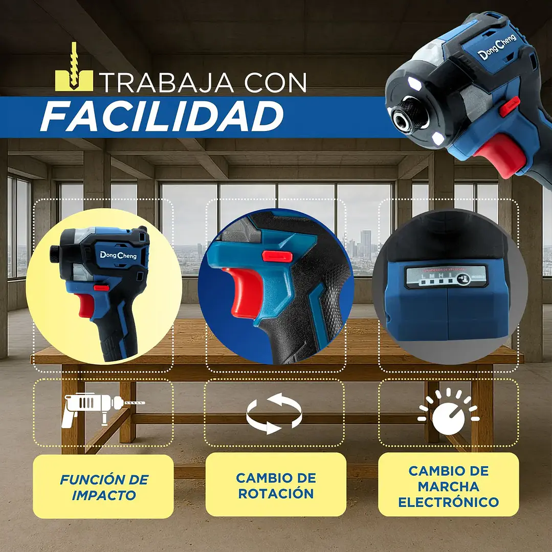 Atornillador de Impacto Industrial 1/4