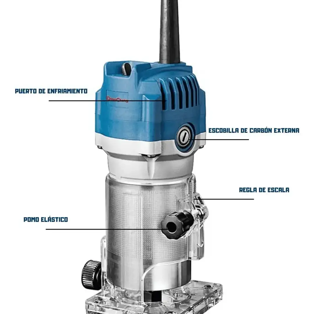 Rebajador Tupi 6 mm Dong Cheng DMP04-6 550W Eléctrico 4