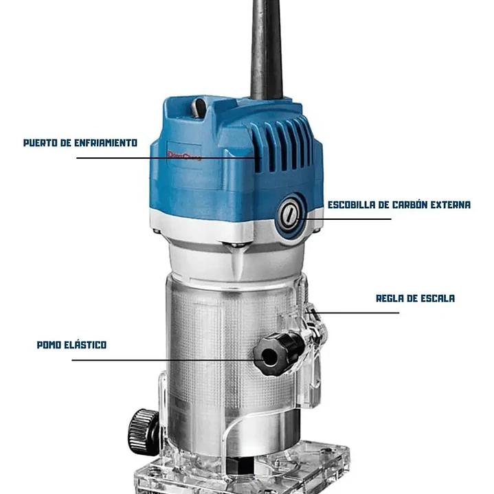 Rebajador Tupi 6 mm Dong Cheng DMP04-6 550W Eléctrico 4