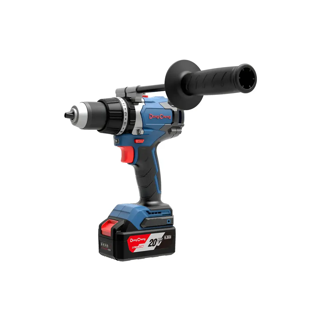 Taladro Percutor 13mm 20V Brushless Dong Cheng DCJZ03-13EM con 2 Baterías 1