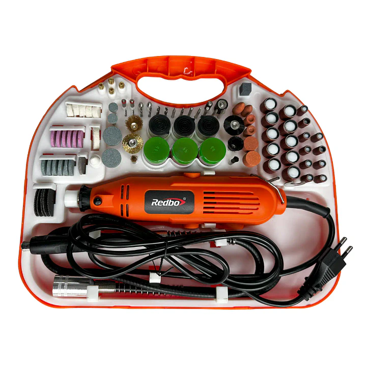 Set de Rectificador Eléctrico Redbo RB-EG-160N de 600 W, 30.000 RPM y 160 Accesorios 1