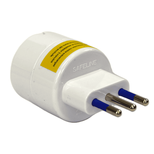 Adaptador schuko 10A, 250V, 2P+T, blanco LEXO