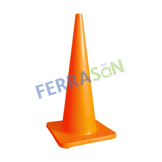 Cono 36" base cuadrada Naranja