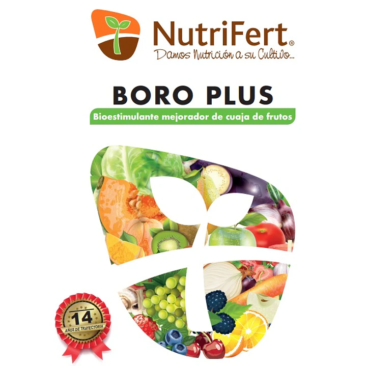 BIOESTIMULANTE BORO PLUS - CORRECTOR DE CARENCIAS NUTRICIONALES 1L  - NUTRIFERT 2