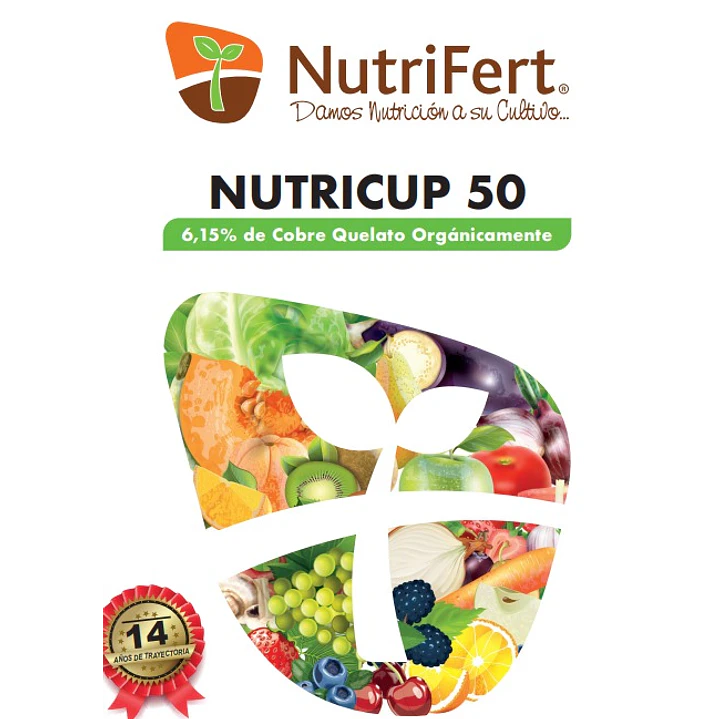 BIOESTIMULANTE NUTRICUP 50  / COBRE QUELATO  (500 cc) - NUTRIFERT 2