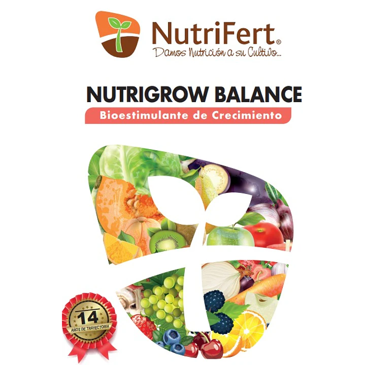 BIOESTIMULANTE NUTRIGROW BALANCE 1L / COMPLEMENTO NUTRICIONAL PARA CULTIVOS - NUTRIFERT 2