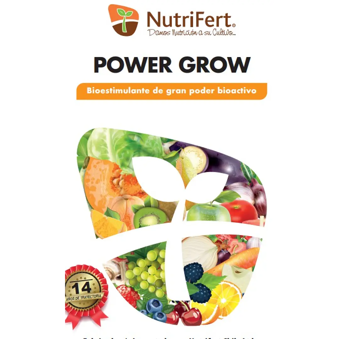 BIOESTIMULANTE POWER GROW / EXTRACTOS ORGÁNICOS Y FITOHORMONAS 500 CC - NUTRIFERT 2