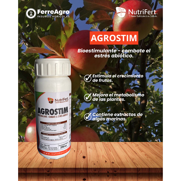 BIOESTIMULANTE AGROSTIM 250 CC / ACTIVA EL MECANISMO VEGETAL - NUTRIFERT 1