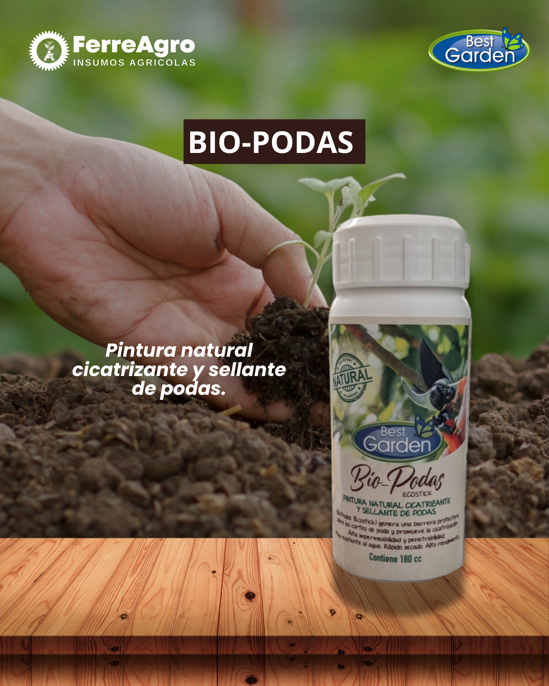 BIO PODAS PINTURA PARA PODAS 180 ml / BEST GARDEN