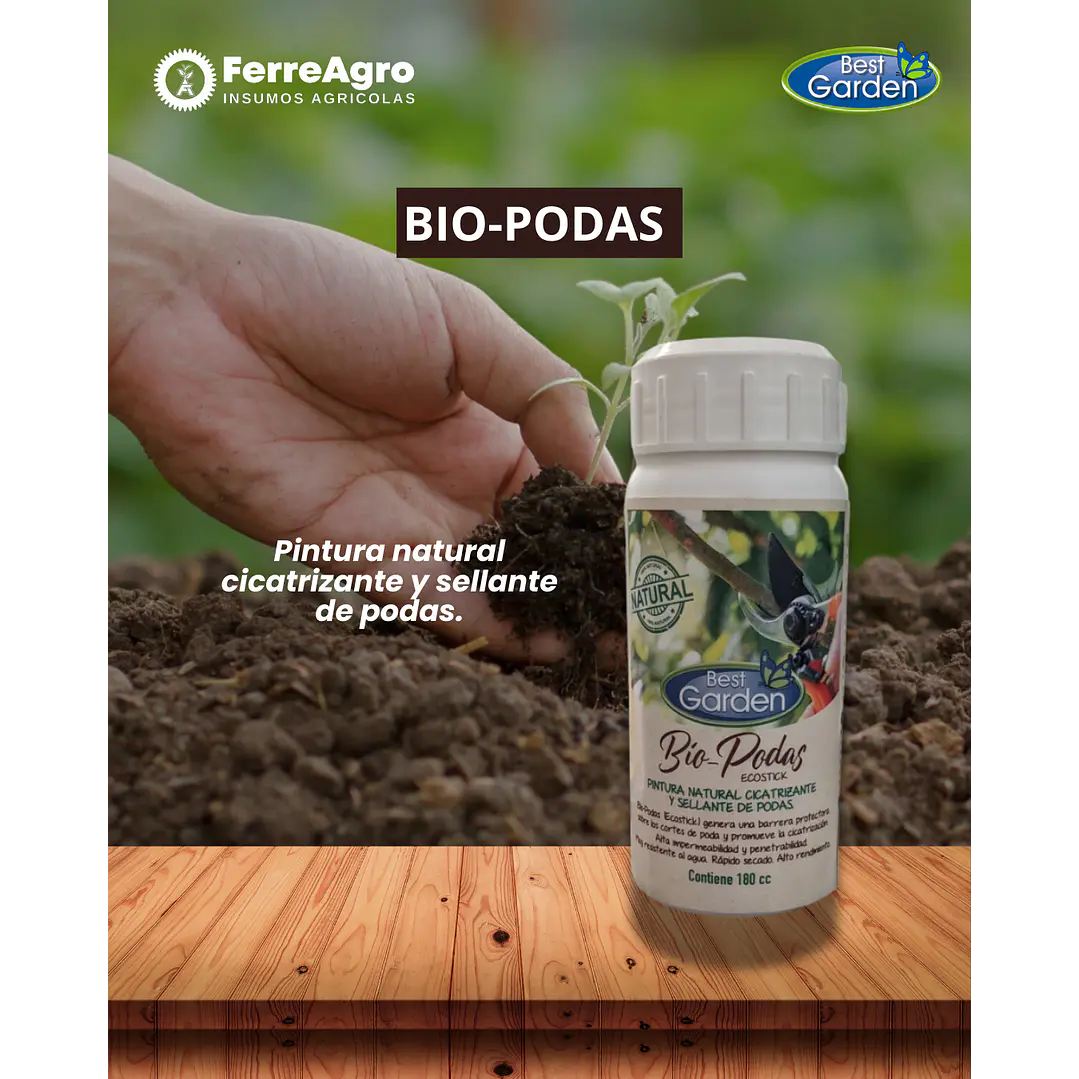 BIO PODAS  PINTURA PARA PODAS 180 ml / BEST GARDEN  1