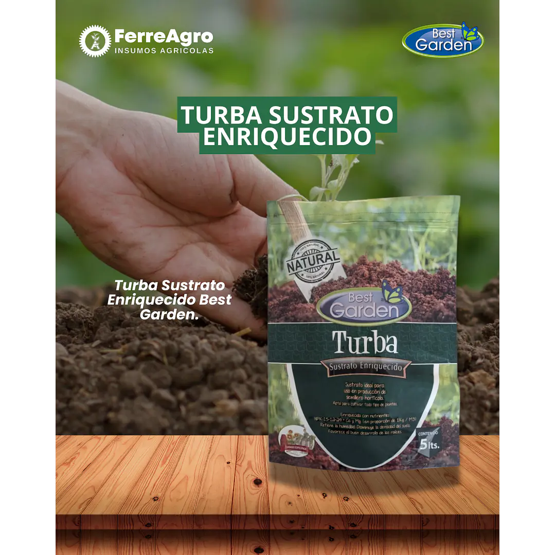 TURBA DSM2 BOLSA 5 L / BEST GARDEN  1