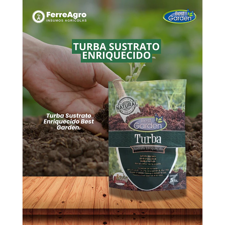 TURBA DSM2 BOLSA 5 L / BEST GARDEN  1