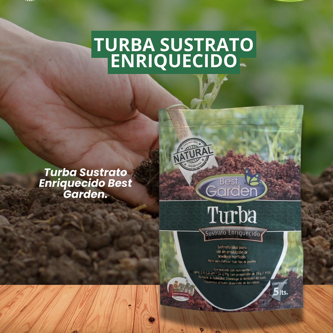 TURBA 5 LITROS /BEST GARDEN  1