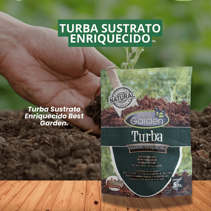 TURBA 5 LITROS /BEST GARDEN  1