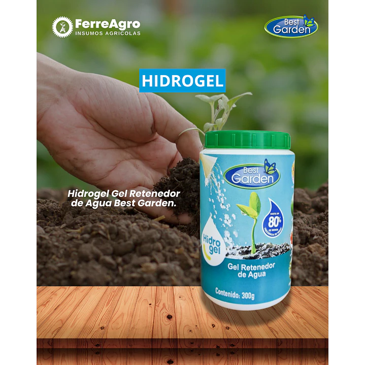 HIDROGEL RETENEDOR DE AGUA 300 gr / BEST GARDEN  1