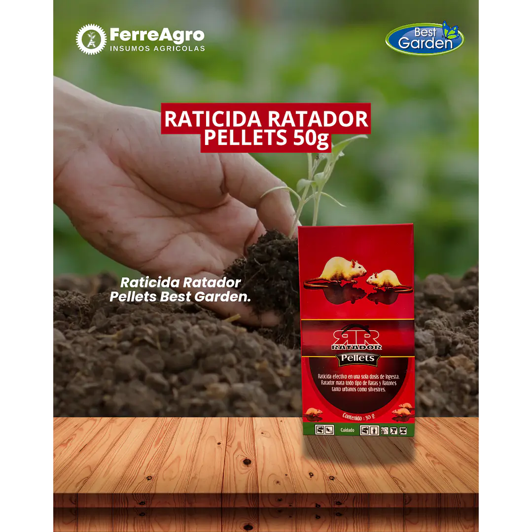 RATADOR PELLETS 50 gr / BEST GARDEN  1