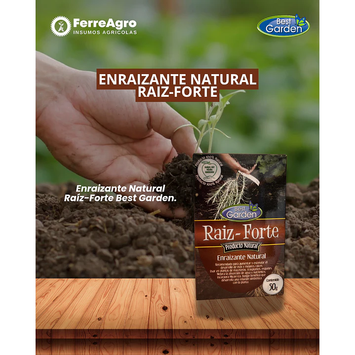 ENRAIZANTE NATURAL RAÍZ FORTE 50 gr / BEST GARDEN  1