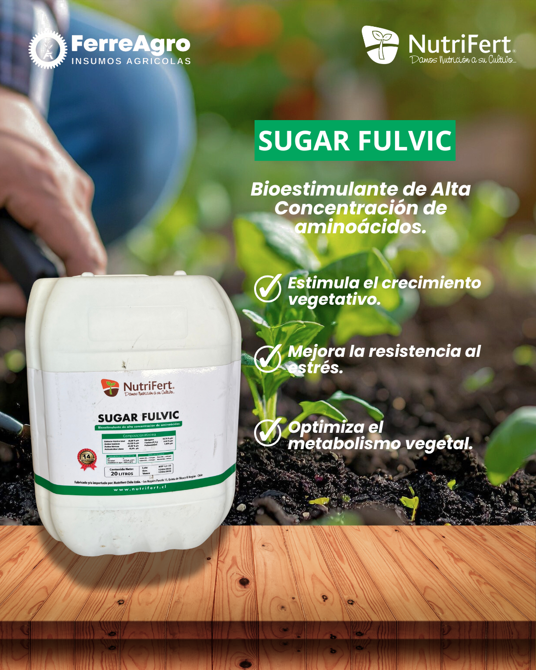 NUTRIFERT SUGAR FULVIC 20L