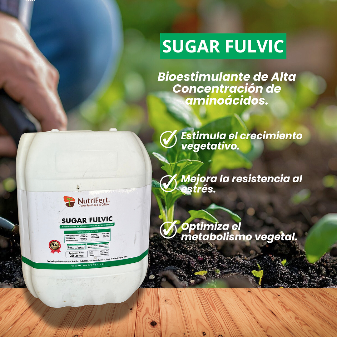 NUTRIFERT SUGAR FULVIC 20 LITROS  1