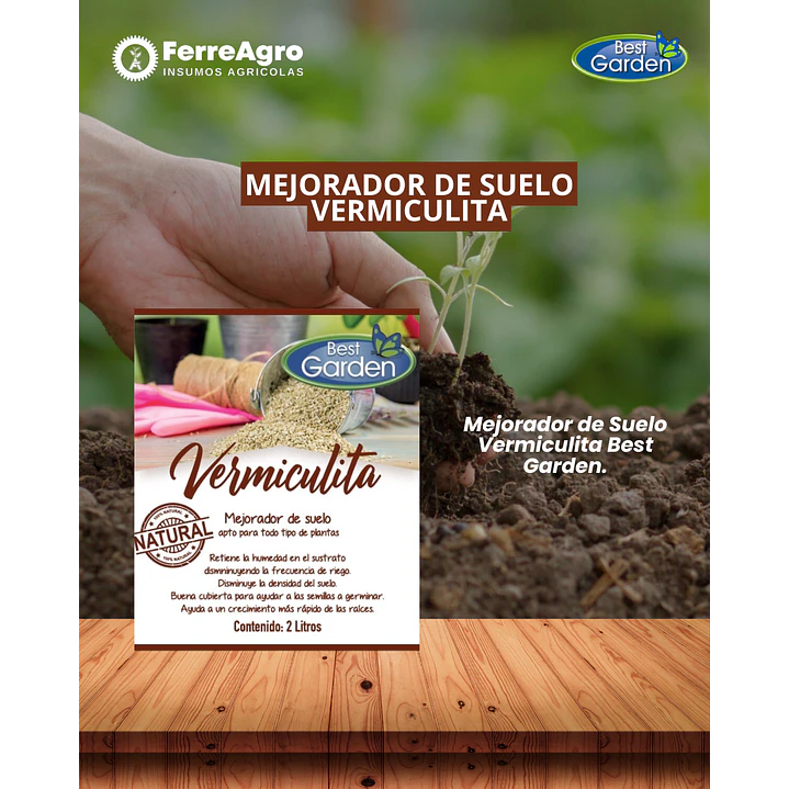 VERMICULITA MEDIANA 2 LITROS / BEST GARDEN  1