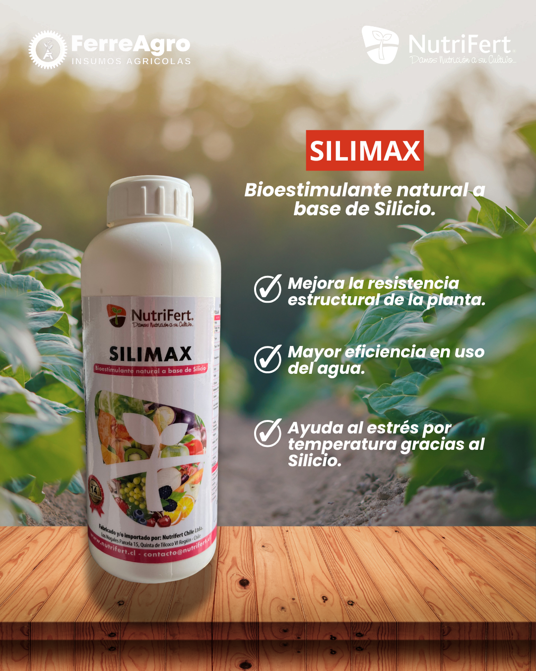 BIOESTIMULANTE SILIMAX SILICIO-POTASIO 1L - NUTRIFERT