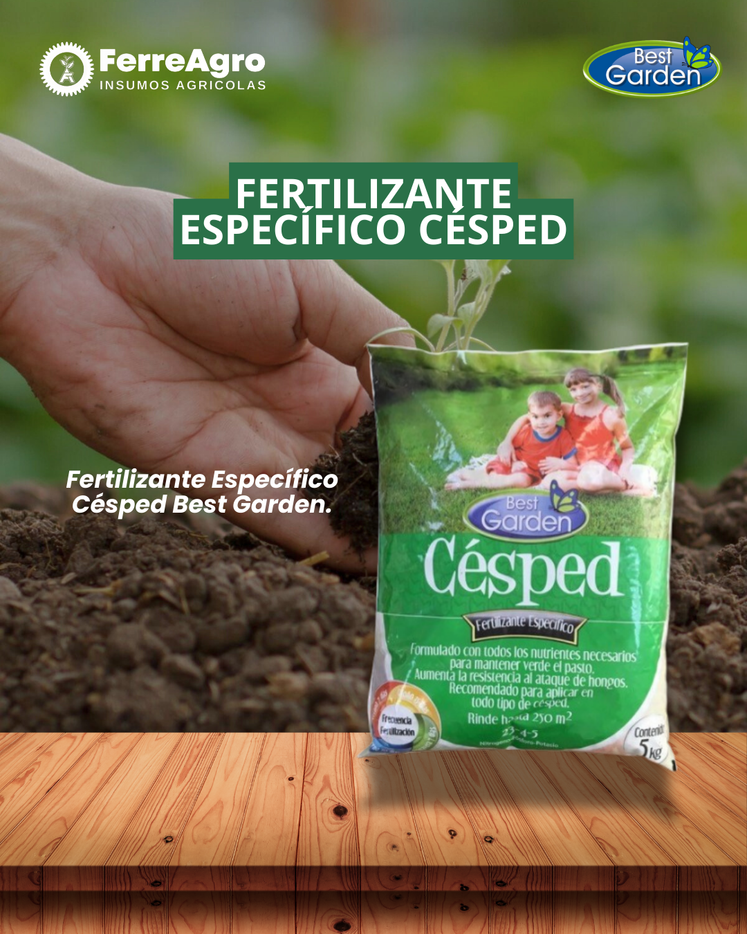 FERTILIZANTE ESPECIFICO CÉSPED 5 kg / BEST GARDEN