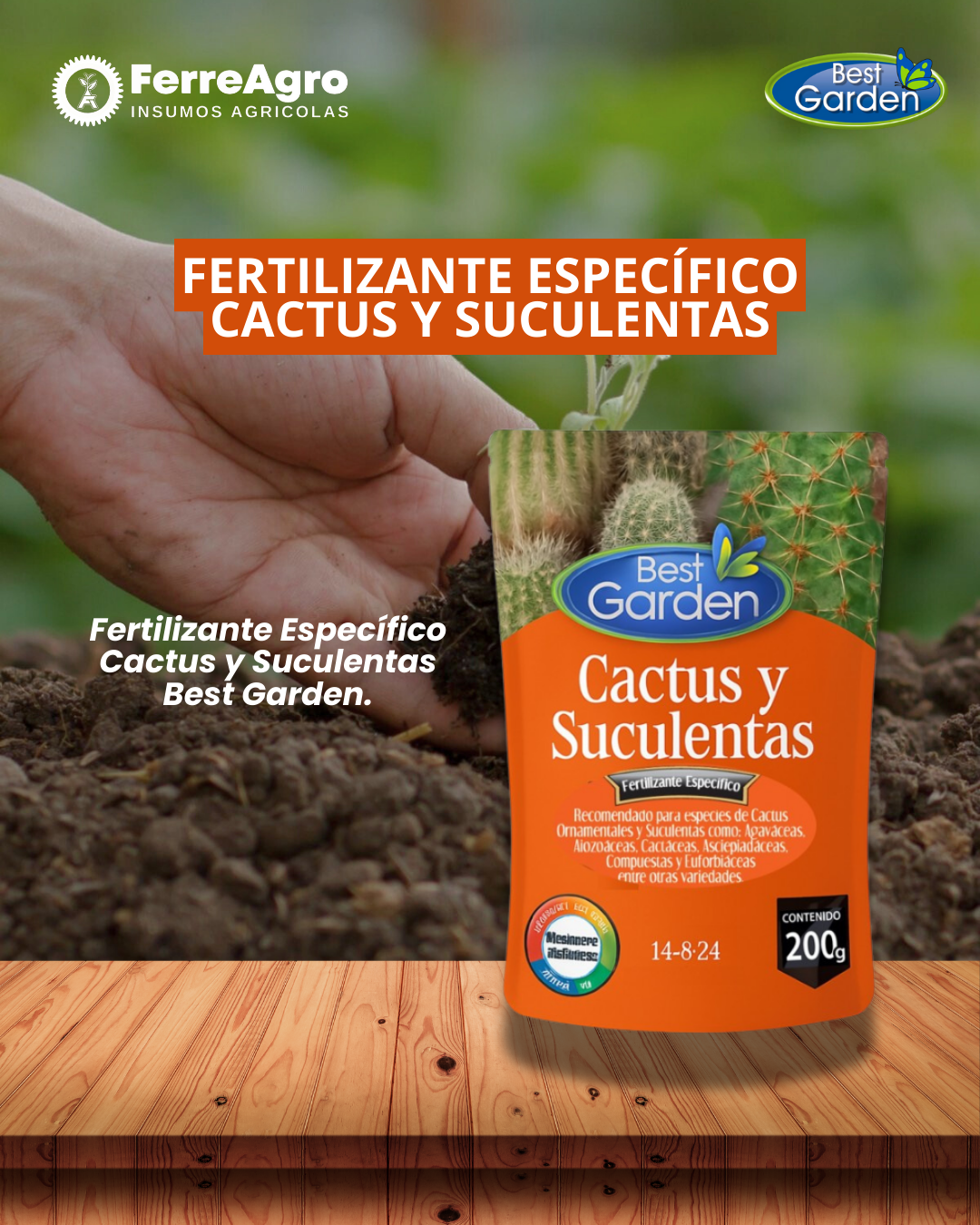 Fertilizante Cactus y Suculentas 200 G