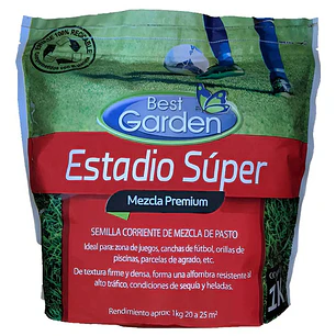 Semilla De Césped Mezcla Estadio 1kg, Best Garden